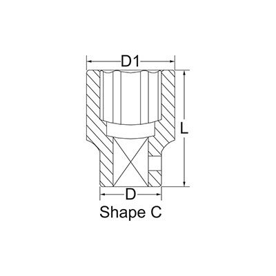 S210M 1/4" Drive Standard Impact Socket 10MM ürün resmi